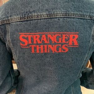 Stranger Things Crew Jean Jacket Size Medium